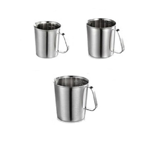 Bộ 3 ca đánh sữa inox có vạch đong 500ml, 700ml, 1L