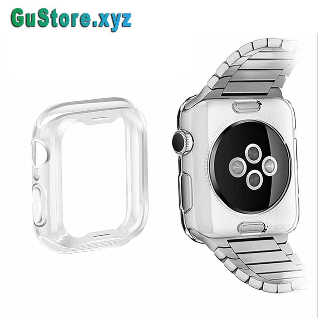 Ốp TPU dẻo full màn viền cao cấp dùng cho Apple Watch (CÓ MÀU XANH ĐỎ GIỐNG SERI 6) Gu Store ️️