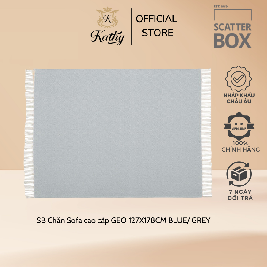 Scatter Box Chăn Sofa cao cấp nhập khẩu Ireland Anh Quốc GEO kích thước 127X178CM Phong cách Hiện đại