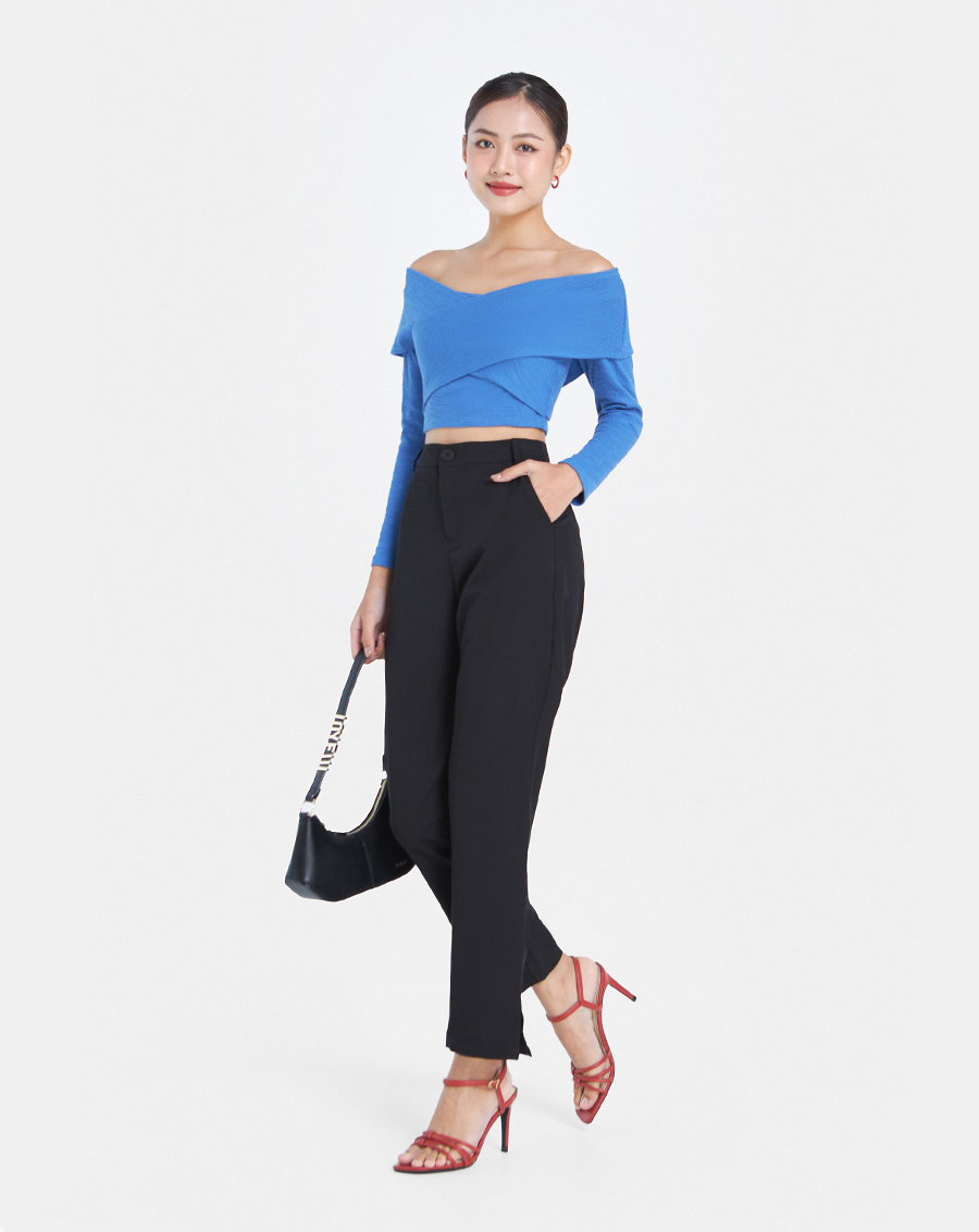Quần Âu Nữ Thời Trang JUNO Kiểu Dáng Ống Vẩy JNQDA021