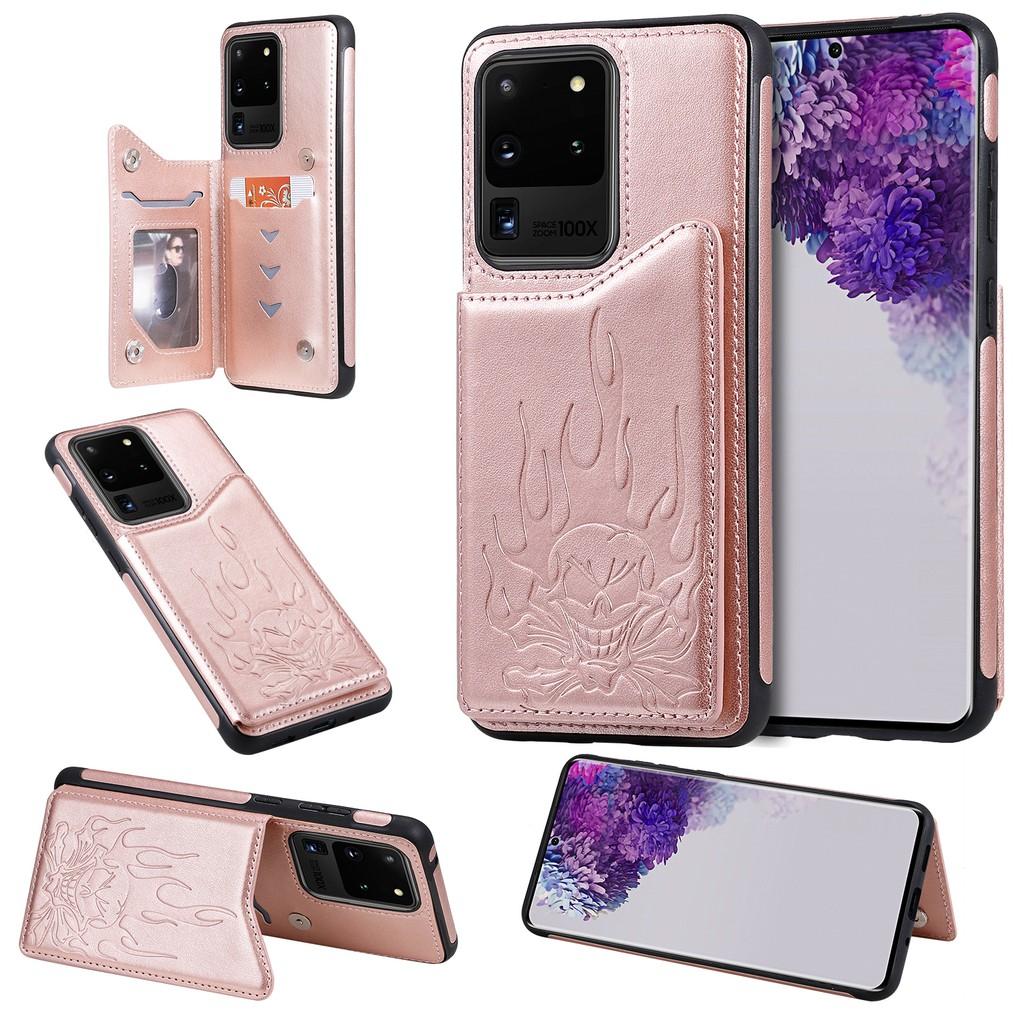 Ốp lưng da ví gập cho Samsung Galaxy Note20 Ultra S20 Ultra S20+ S20 S10 Plus S10+ S10e