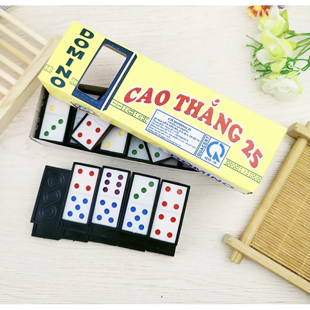 Bộ Cờ Domino Cao Thắng 25 Làm Bằng Chất Liệu Nhựa Gồm 28 Quân Cờ