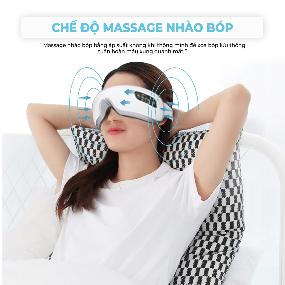 Máy Massage Mắt Thông Minh FJ-750x Công Nghệ Khí Nén Thế Hệ Mới, Nhiệt Hồng Ngoại và Chế Độ Bấm Huyệt Đa Điểm Độc Quyền - Giảm Đau Nhức Mắt, Lão Hóa Mắt, Cải Thiện Thị Lực  - Hàng Chính Hãng