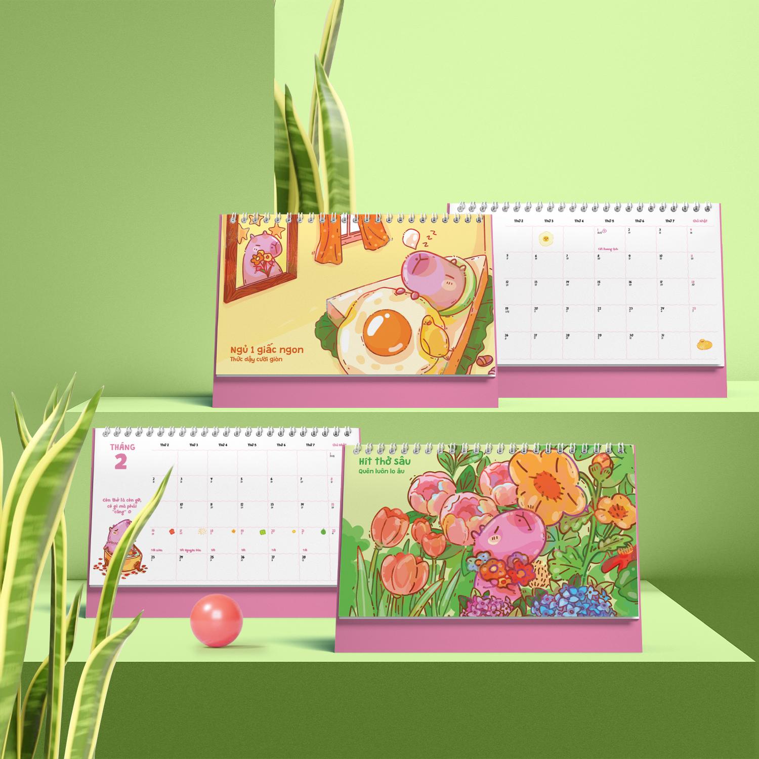 Lịch Bàn 2026 - Chữa Lành Dễ Mà - SDstationery 2026-SD-LBA