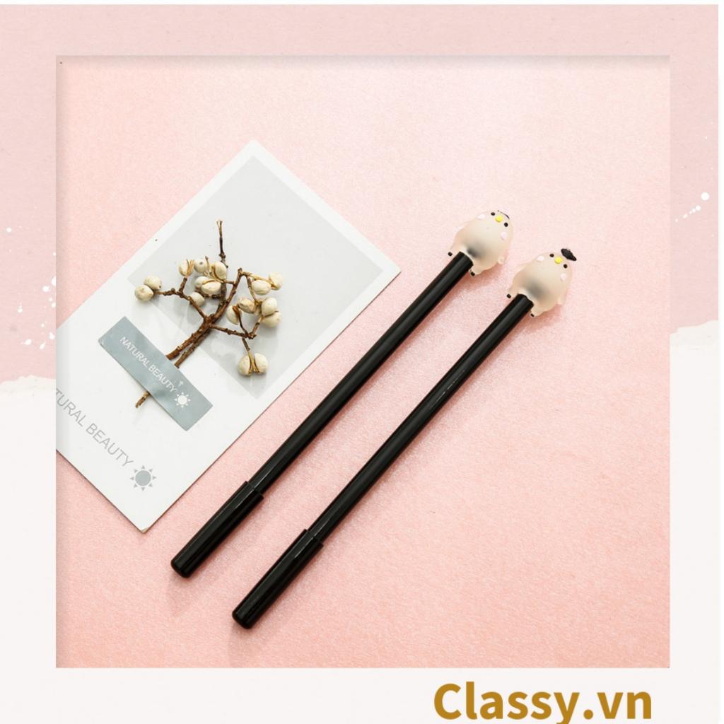 Bút VIẾT GEL MÀU ĐEN Classy 0,38MM; hình bé gà trong suốt cực cute PK482