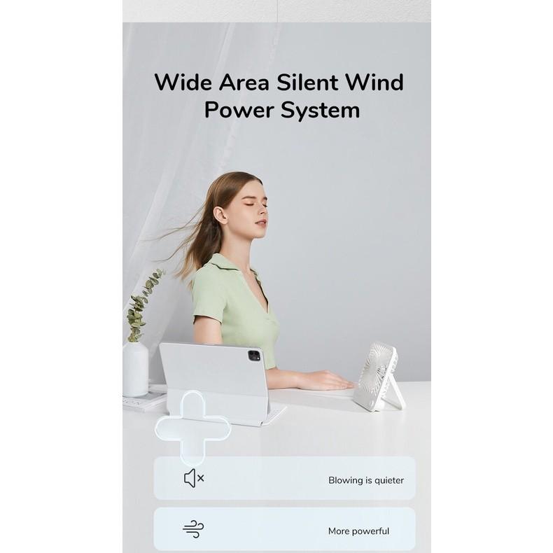 Quạt Để Bàn Tích Điện JISULIFE FA26 ABS Xoay 180 Độ - Pin 4500mAh Sử Dụng Lên Đến 15H - Hàng Chính Hãng