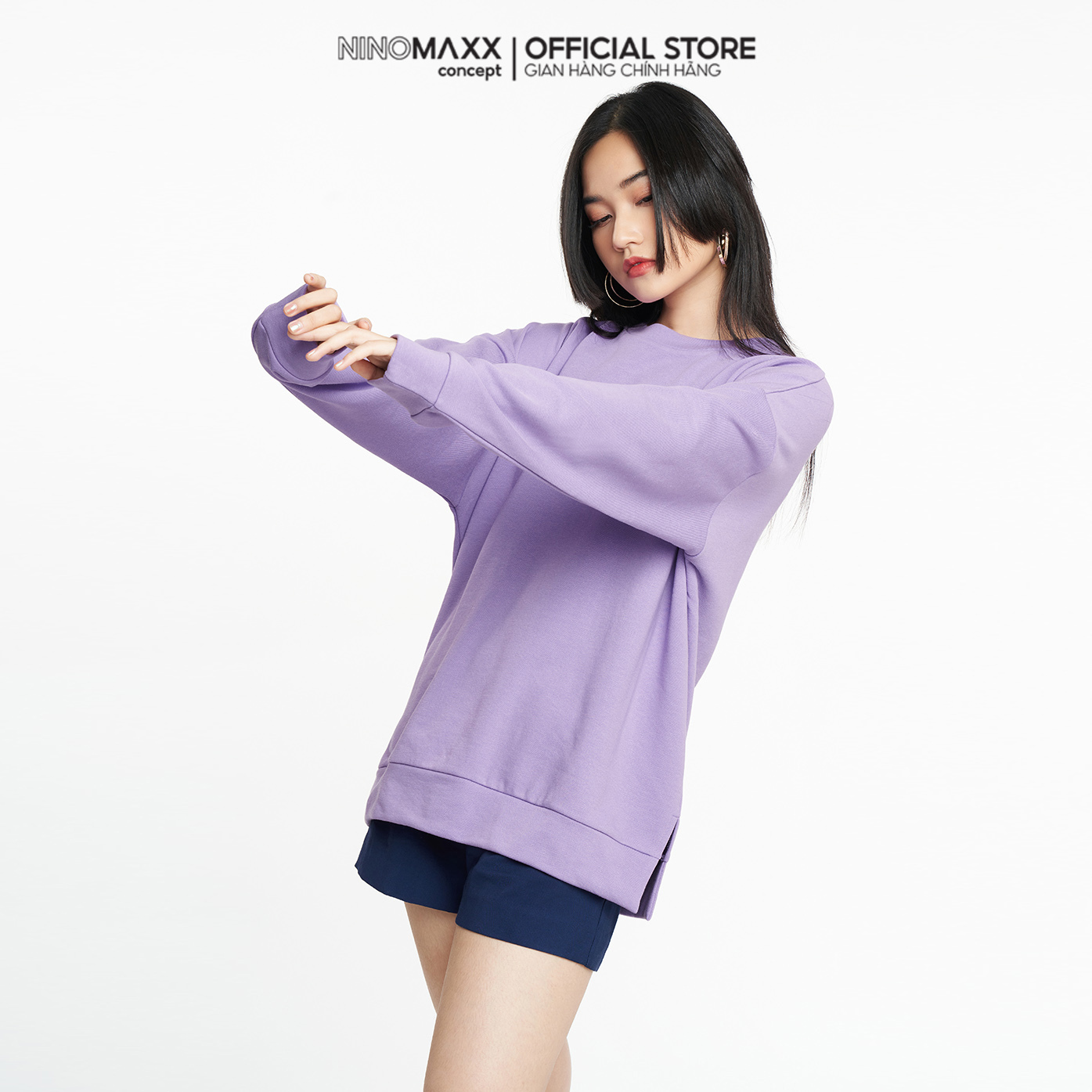 NINOMAXX Áo hoodies Nữ tay dài cotton 2204011