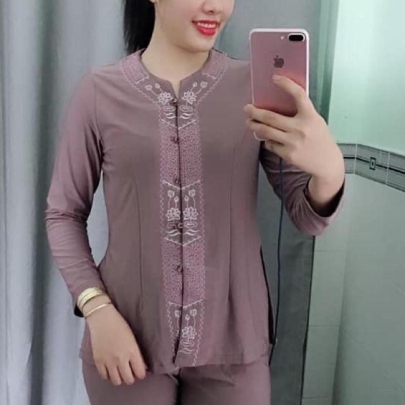 Đồ Lam Đi Chùa # Khoá Lắc Sen # Quần Áo Nữ
