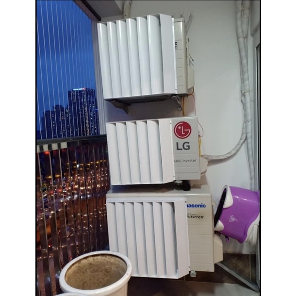 Bộ chuyển hướng gió dàn nóng điều hòa 1HP kích thước 47cm x 49cm x 10cm - Chuyển hướng gió dàn nóng cục nóng máy lạnh