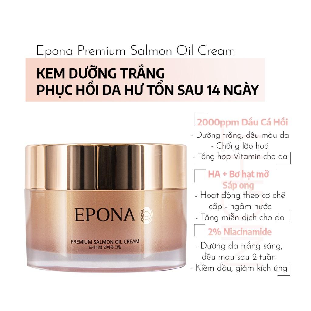 Kem Dưỡng Trắng - Phục Hồi Da Hư Tổn Epona Premium Salmon Cream 50ml