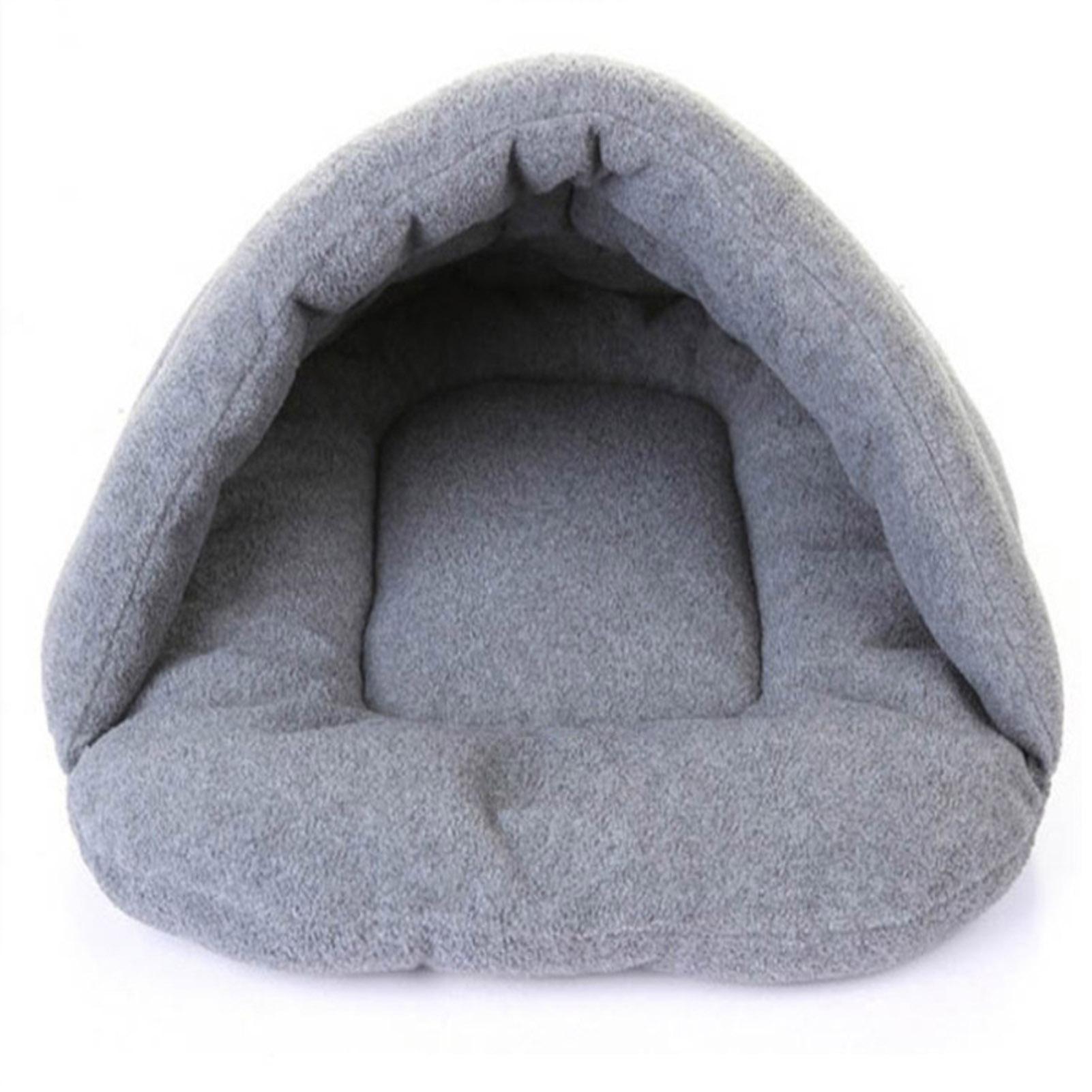 Giường ngủ cho thú cưng thoải mái thiết kế dạnghang động Igloo với Lớp lông cừu và bọt biển cực dày và mềm,Giữ ấm vào mùa đông