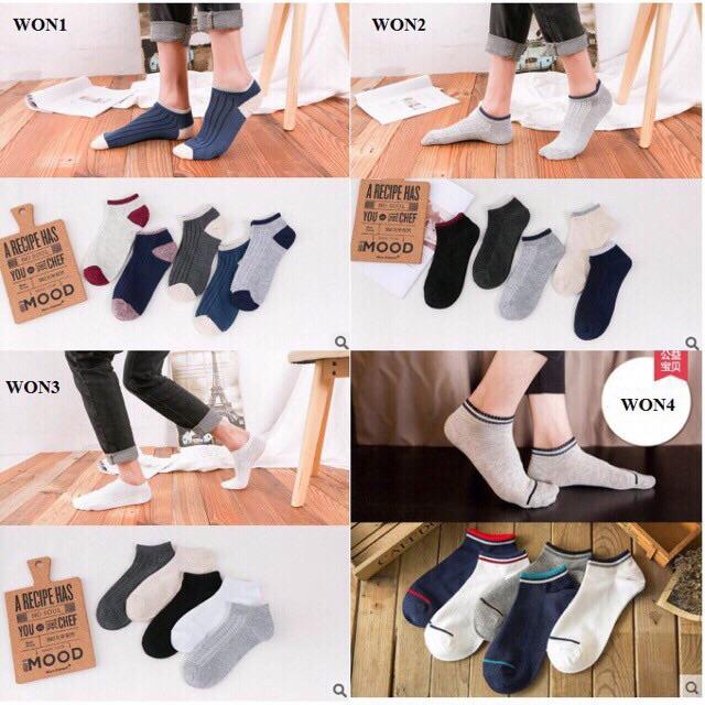 Combo 4 quần sịp Men Thông hơi + 4 đôi tất cổ thấp
