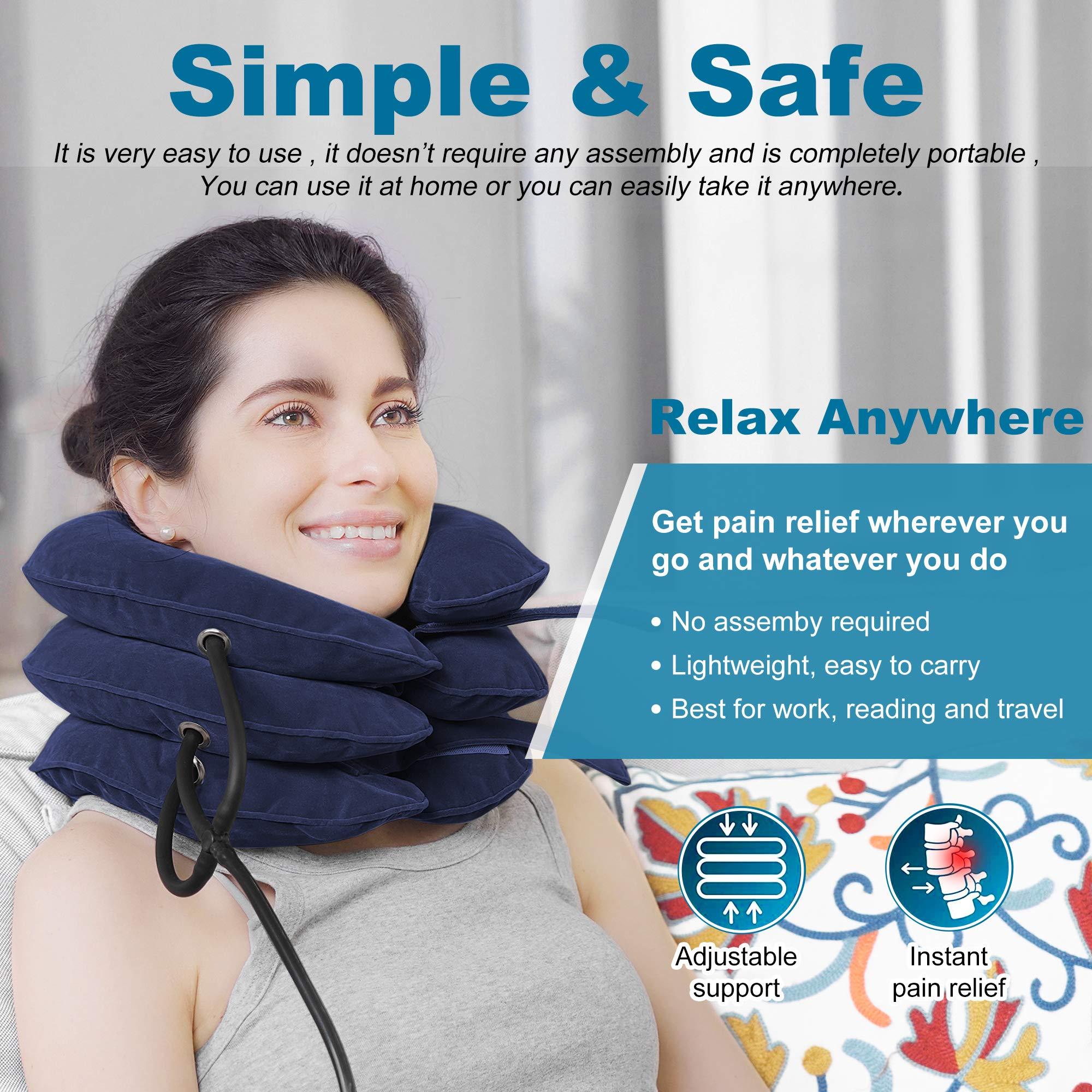 Thiết bị kéo cổ tử cung và Dụng cụ mở rộng cổ bơm hơi có thể điều chỉnh để hỗ trợ cổ, kéo cổ và giảm đau cổ tử cung