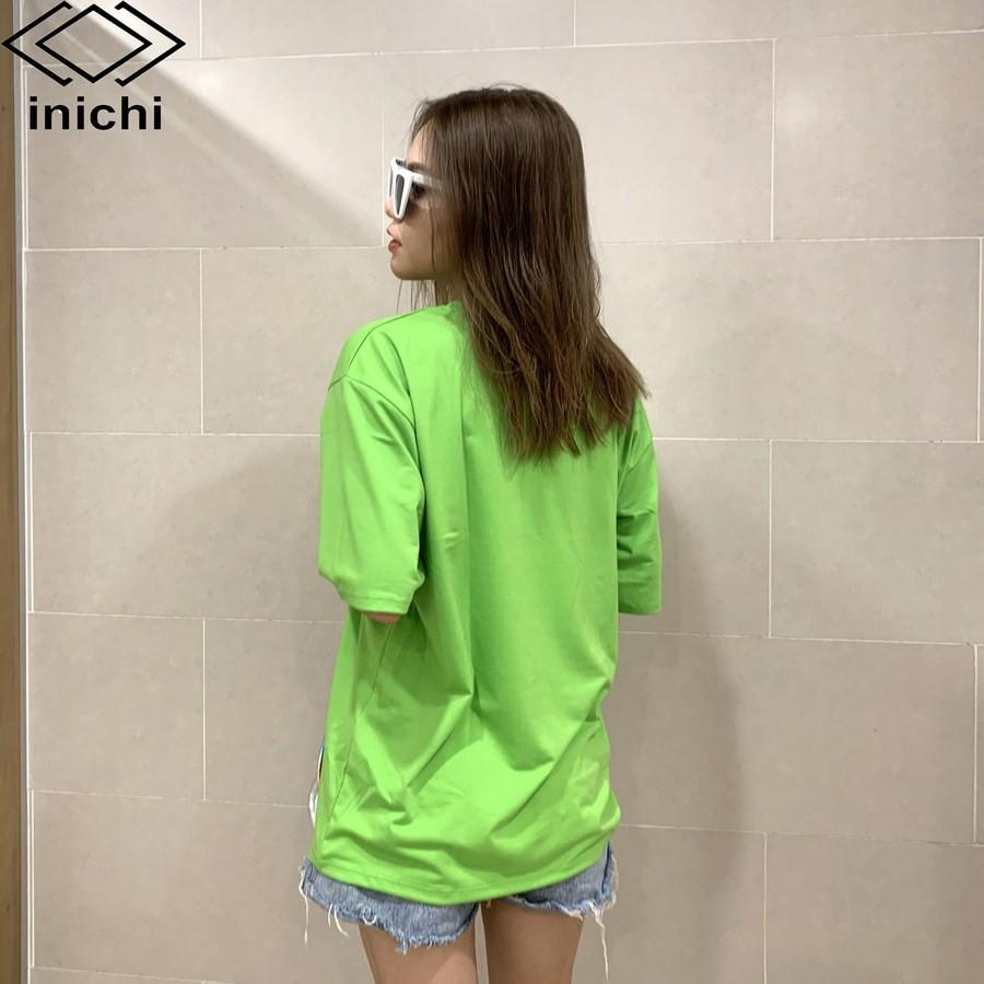 Áo thun Unisex INICHI tay lỡ form rộng phong cách nam nữ in hình chú heo lucky - A660 xanh lá