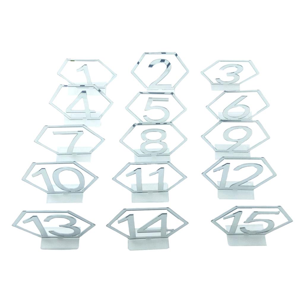 Acrylic Table Number Sign Wedding Reception Birthday Party Decoration