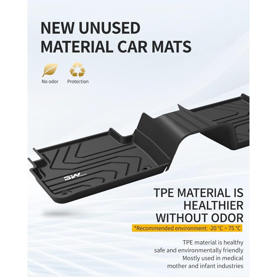 Thảm lót sàn ô tô MAZDA 6 ATENZA 2013- đến nay Nhãn hiệu Macsim 3W chất liệu nhựa TPE đúc khuôn cao cấp - màu đen