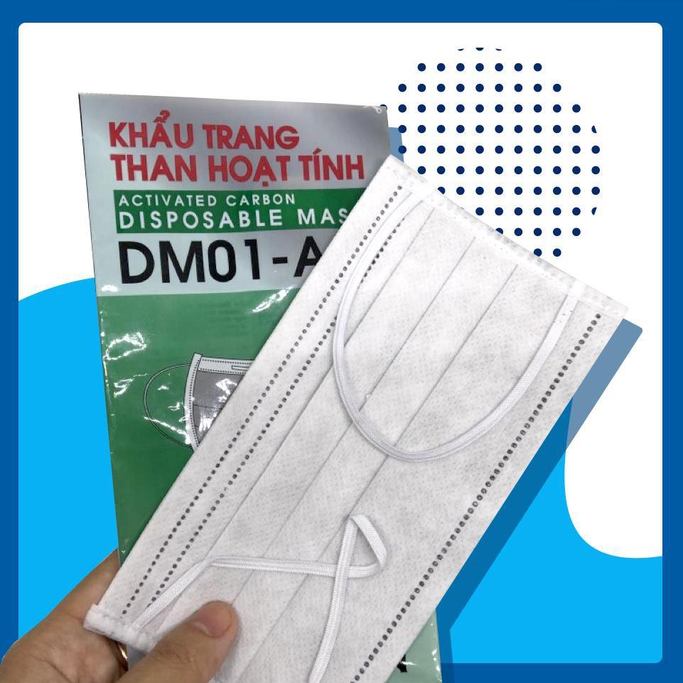 Khẩu trang y tế than hoạt tính Neovision DM01- AC Khẩu trang 4 lớp lọc bụi : Lớp vải không dệt (non-woven) - XSAFE