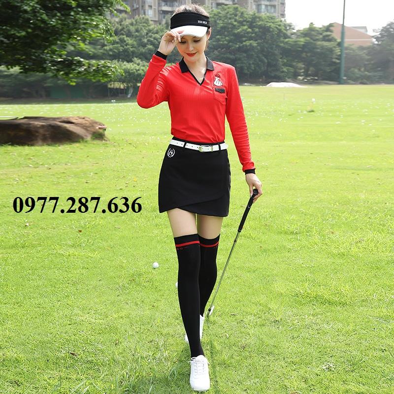 Tất golf nữ cao cổ thể thao thiết kết êm chân thoáng khí khử mùi ZG - 6 cao cấp TG015