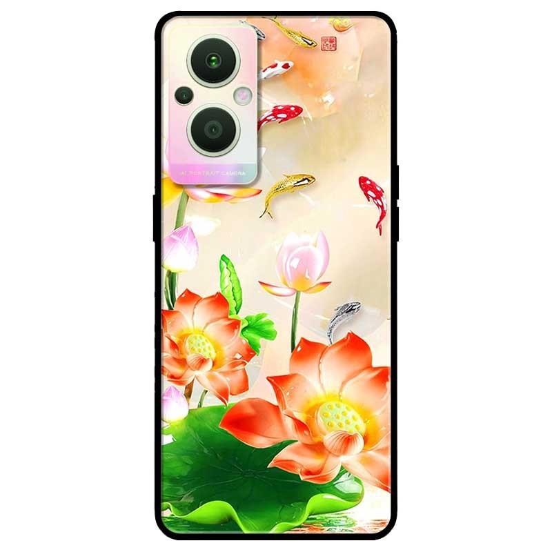 Ốp lưng dành cho Oppo A16K - Oppo A36 / A76 - Oppo Reno 7z 5G mẫu Sen Nở Và Koi