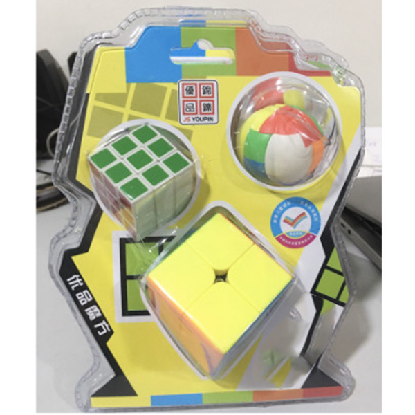 Đồ chơi rubik rèn luyện tư duy logic, Bộ 3 đồ chơi giải đố sáng tạo cho bé