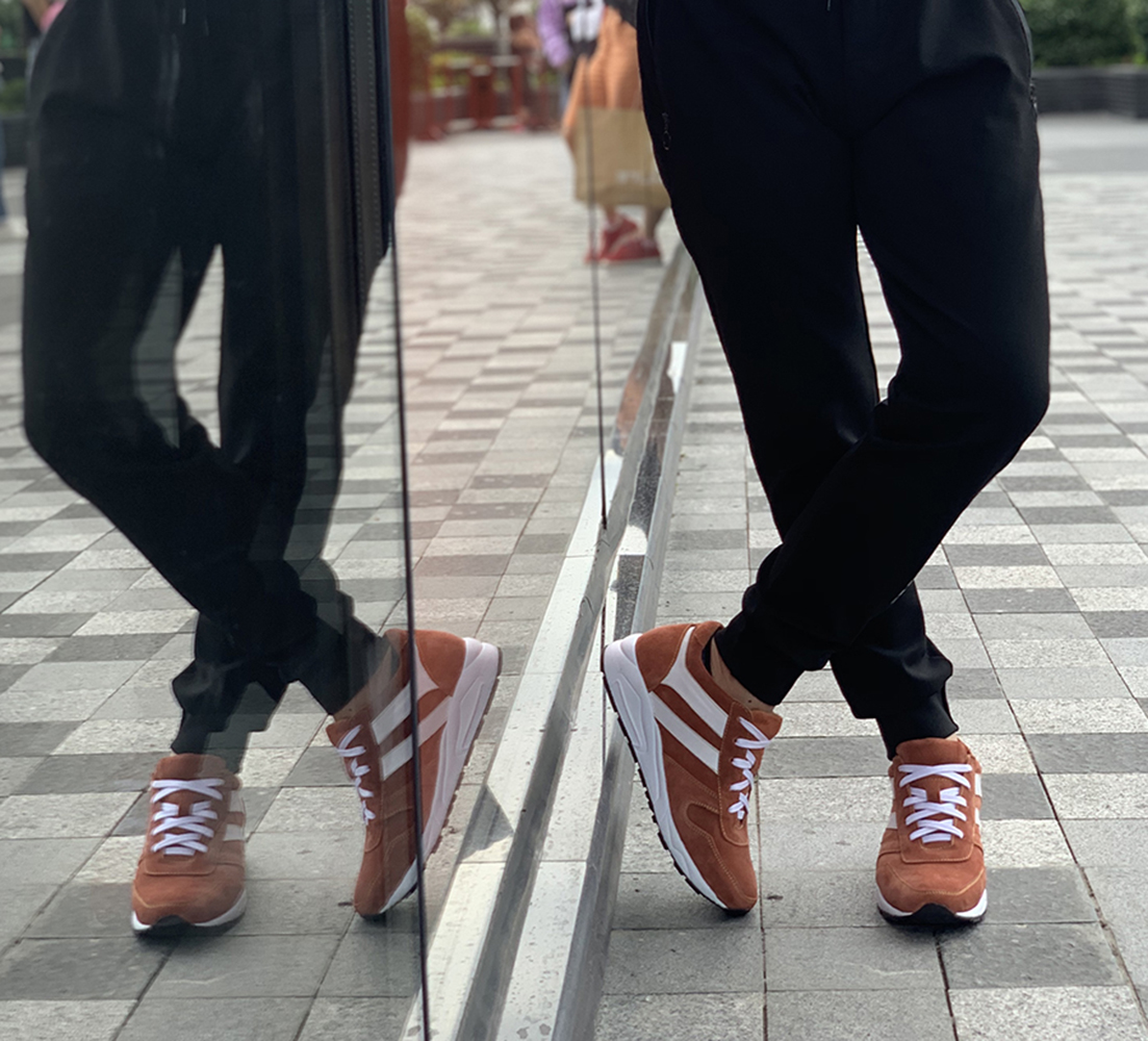GIÀY TĂNG CHIỀU CAO GIÀY CAO DÀNH CHO NAM GIỚI T&TRA T20 DA LỘN CAM - CAO 8CM GIÀY ĐỘN NAM CAO VƯỢT TRỘI