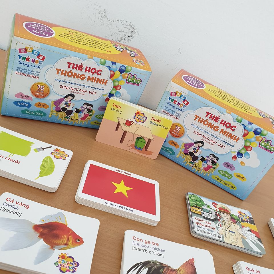 Bộ thẻ học thông minh song ngữ cho bé nhận biết