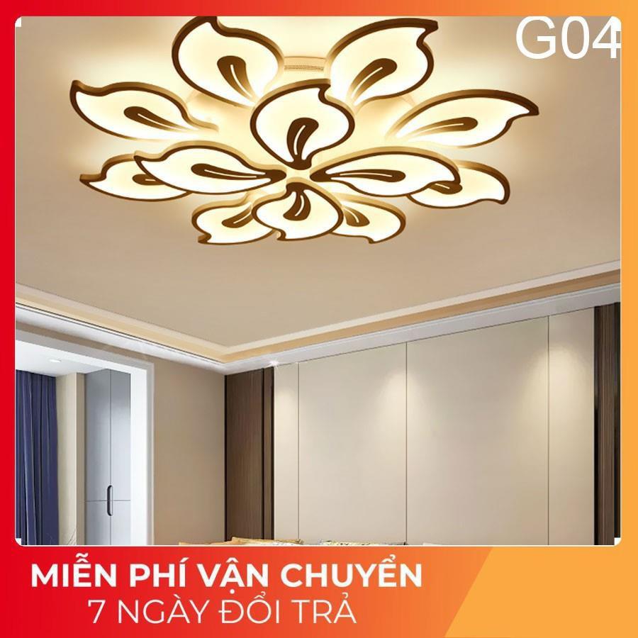 ĐÈN TRẦN trang trí phòng khách-G04, Đèn Led trang trí 12 cánh, có 3 chế đố sáng