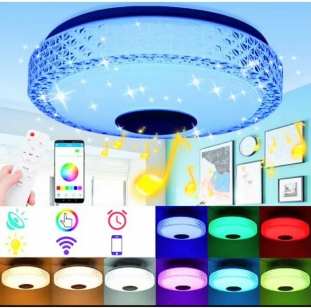CÂY ĐÈN LED TRANG TRÍ TRẦN NHÀ SÁNG NHIỀU MÀU SẮC CỰC ĐẸP CÓ LOA NGHE NHẠC KẾT BLUETOOTH CỰC ĐẸP
