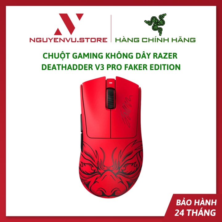Chuột Gaming Không Dây Razer DeathAdder V3 Pro Faker Edition - Hàng Chính Hãng