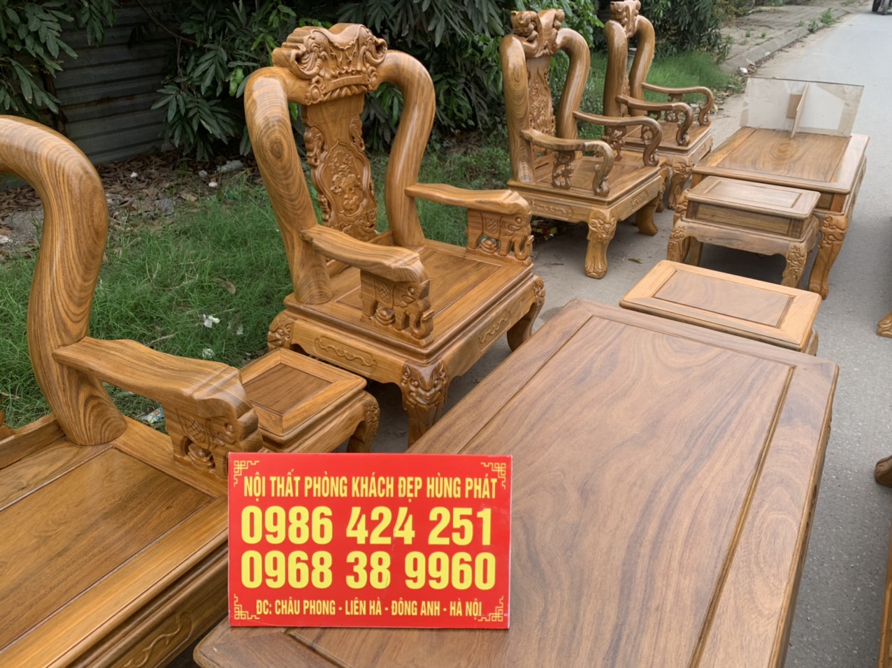 Bộ bàn ghế Minh Quốc Voi gỗ lim