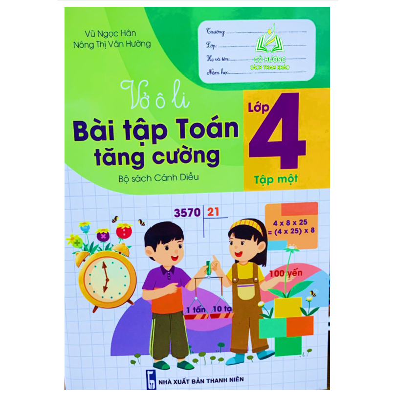 Sách - Vở Ô li Bài Tập Toán Tăng Cường lớp 4 - tập 1