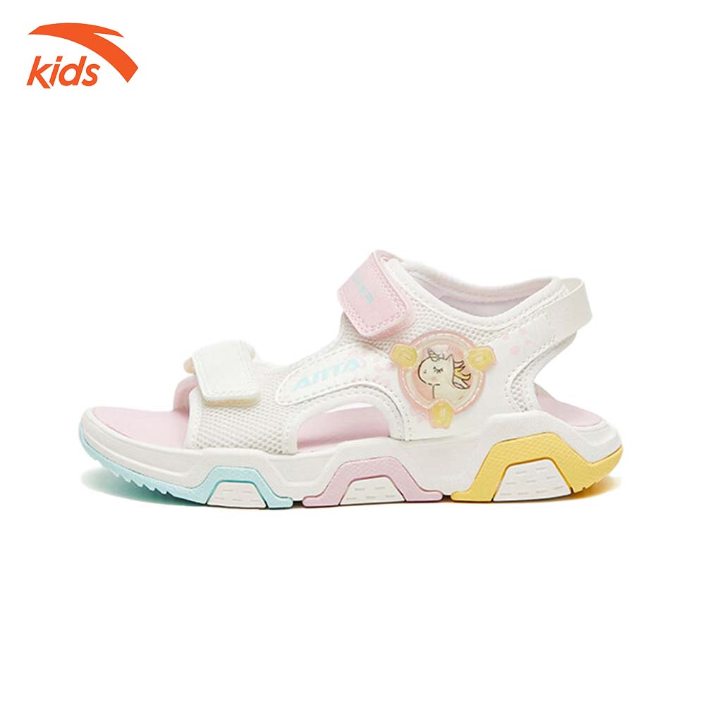 Sandals thời trang thể thao bé gái Anta Kids siêu nhẹ, quai dán tiện lợi, thoáng khí W322329971