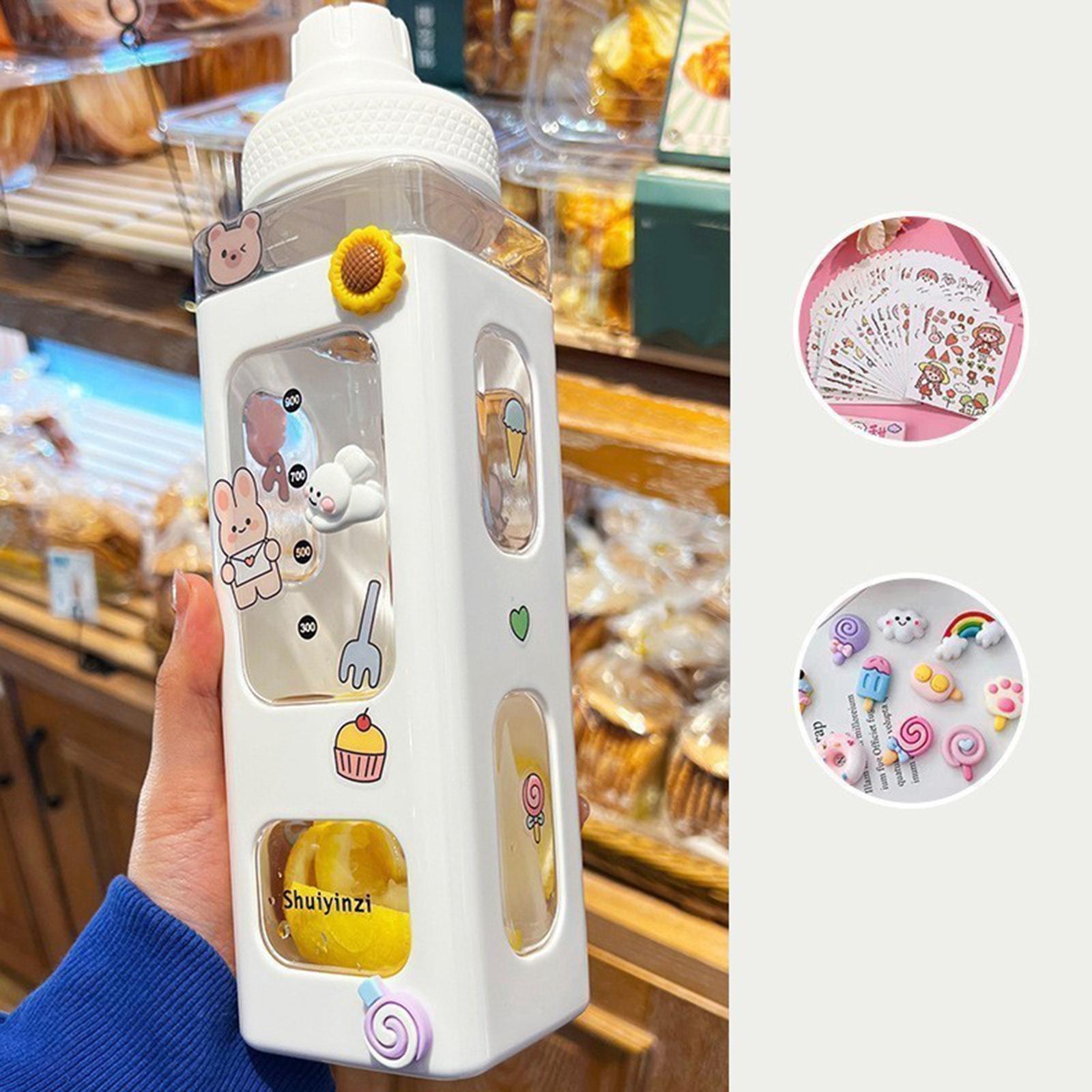 Leakproof Water Bottle with Straw 700ml Reusable Anti Slip for Home Office