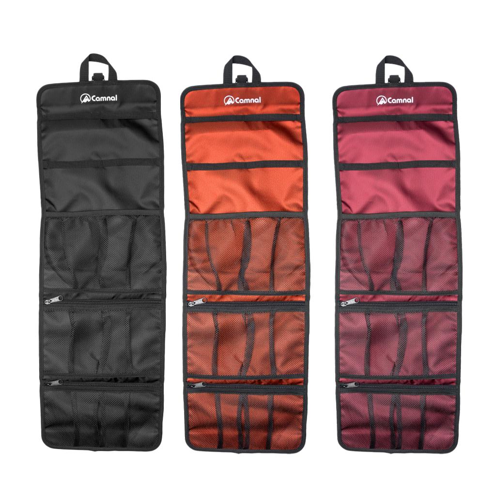Rock Climbing Carabiner Storage Bag Hardware Buckle Holder Pouch Black