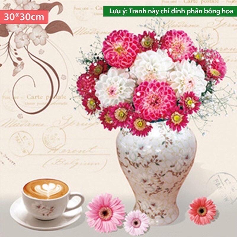 Bộ tranh đính đá hình cô gái độc đáo kích thước 30x40cm trang trí nhà cửa - 4