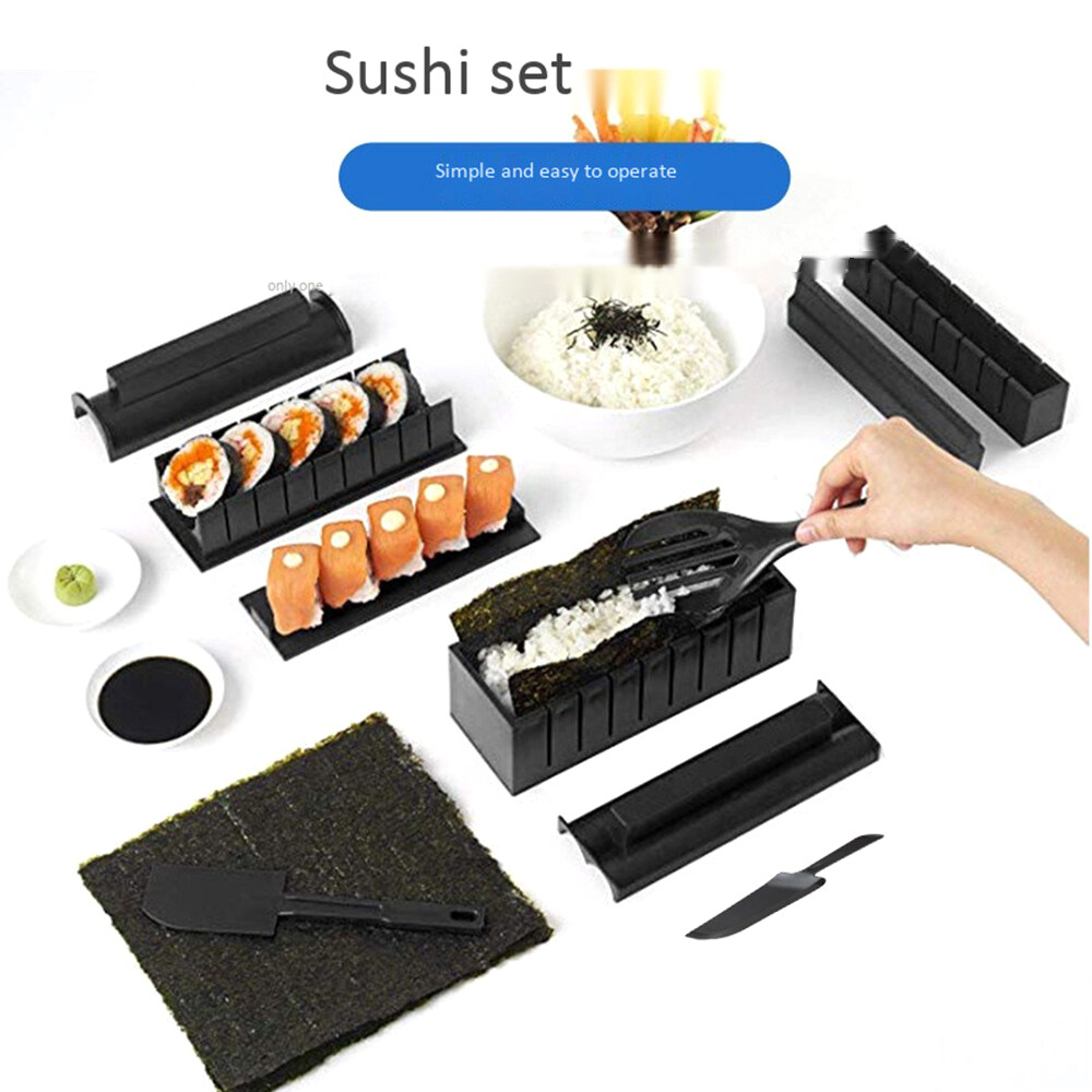 Bộ Dụng Cụ Làm Sushi 10 Món Khuôn Làm Cơm Cuộn