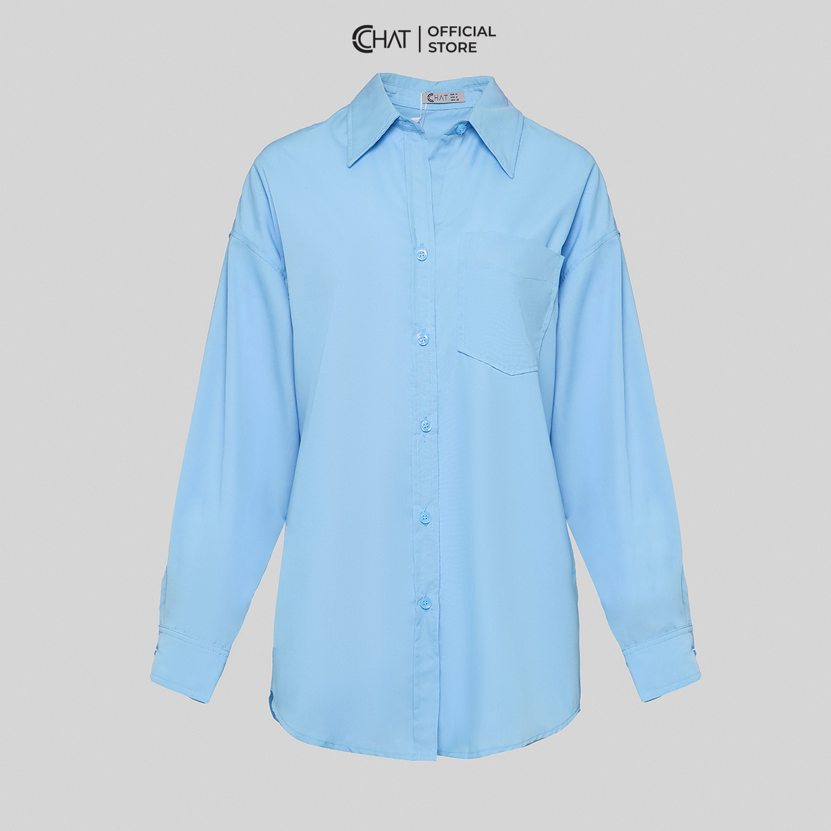 Áo Sơ Mi Nữ Form Rộng Dáng Suông Thép Tay Chất Thô Cao Cấp 92FDT2003ST