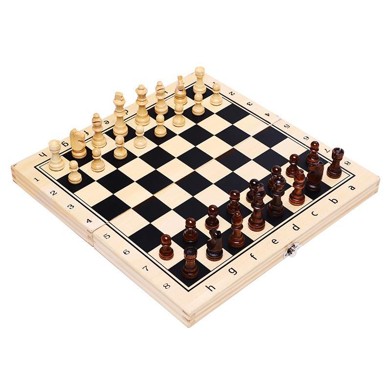 Bộ cờ vua bằng gỗ tiêu chuẩn quốc tế có nam châm - Hàng xuất Nga