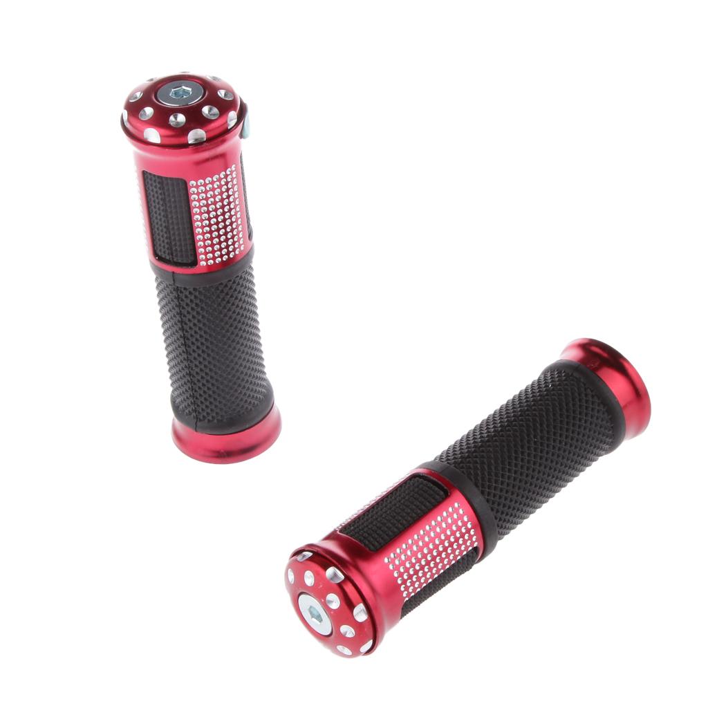 2x Custom CNC Motorcycle 7/8" Handlebars Bar end Hand Grips for