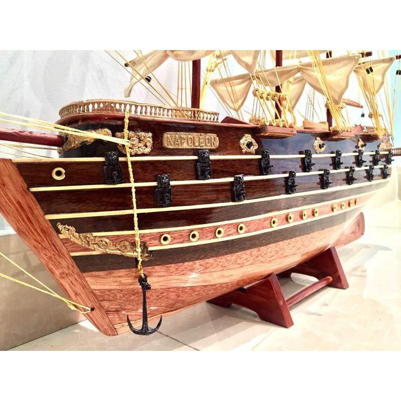 Mô Hình Thuyền Buồm NAPOLEON - Loại I - Dài 78cm-thân thuyền dài 60cm
