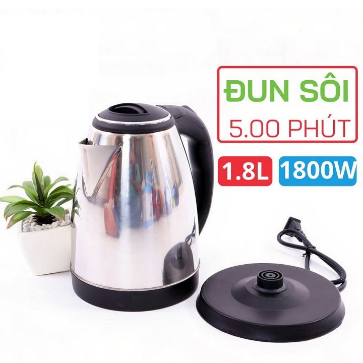 Bình  Siêu Tốc Chất Liệu Inox Dung Tích 1,8 L An Toàn Tiện Lợi