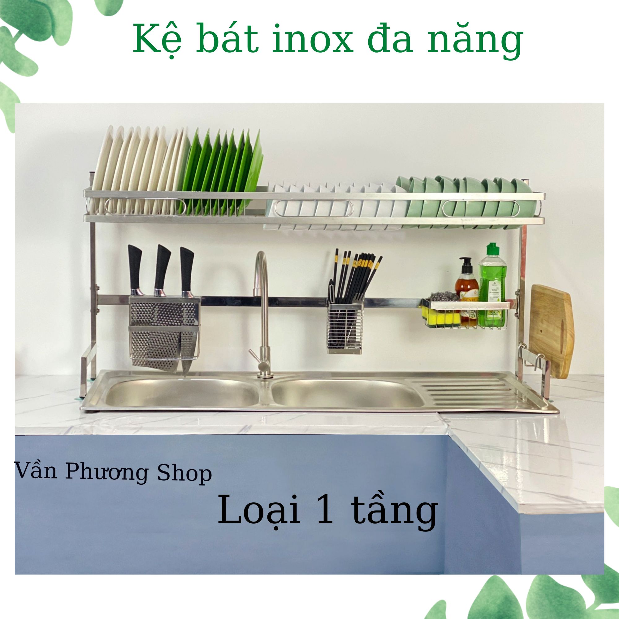 Kệ Để Chén Bát Đa Năng Inox Không Gỉ