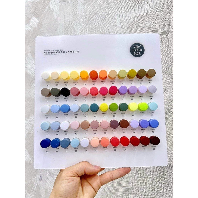 Set sơn móng tay làm nail 60 màu tặng kèm 2 bảng màu và bass top đi kèm