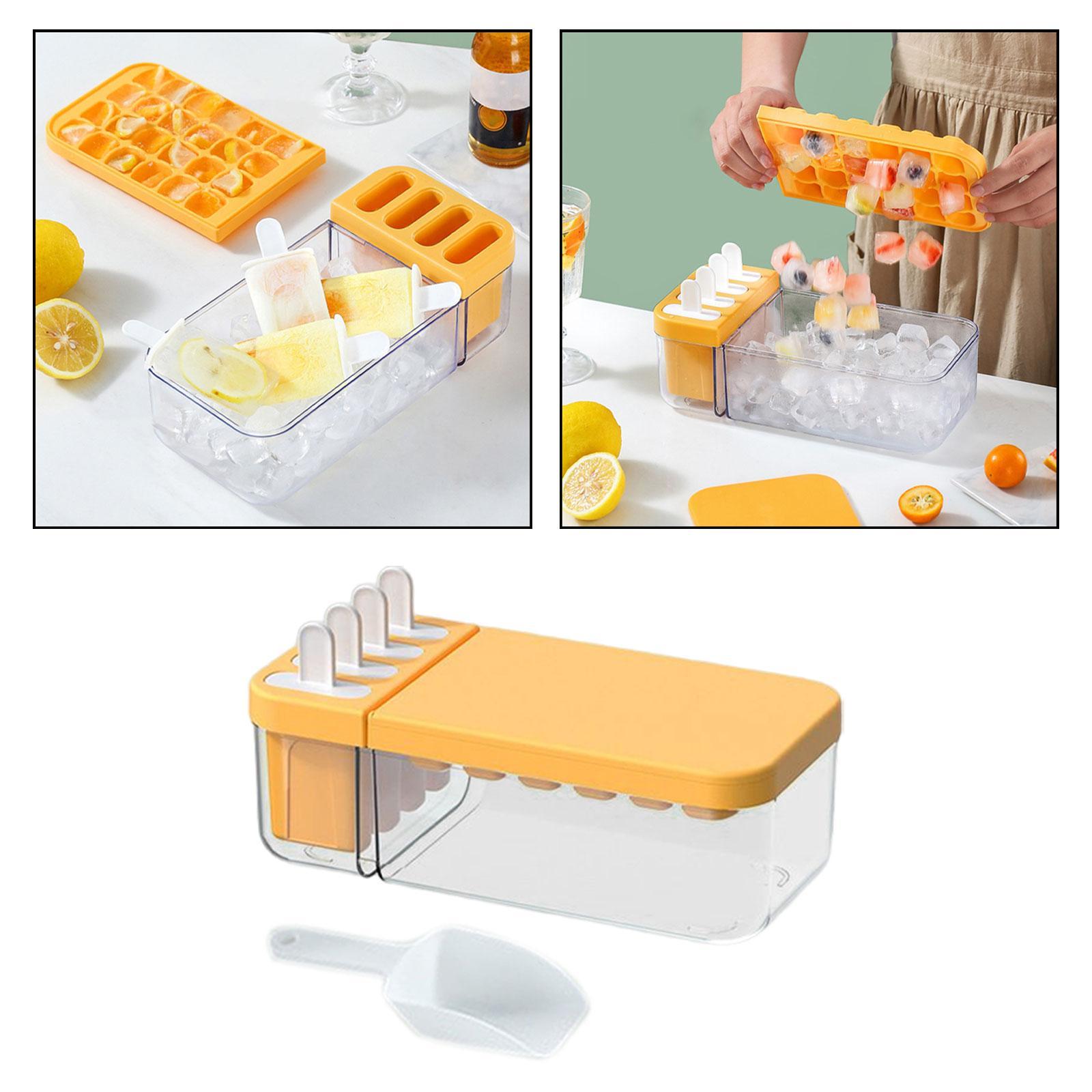 24 Grids Cube Tray Storage Small Ice Cube Trays for Pudding Coffee