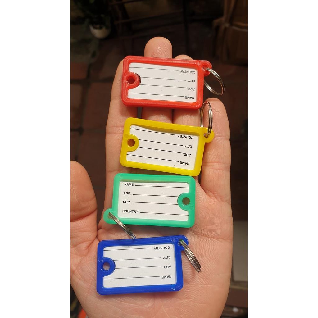 móc khóa MK4 thẻ tên name tag ghi thông tin Thẻ đánh dấu chìa khóa và ghi chú thông tin vali hành lý valy magic