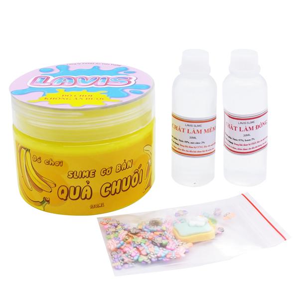 Đồ Chơi Slime Cơ Bản Lavis: Quả Chuối - 150 ml