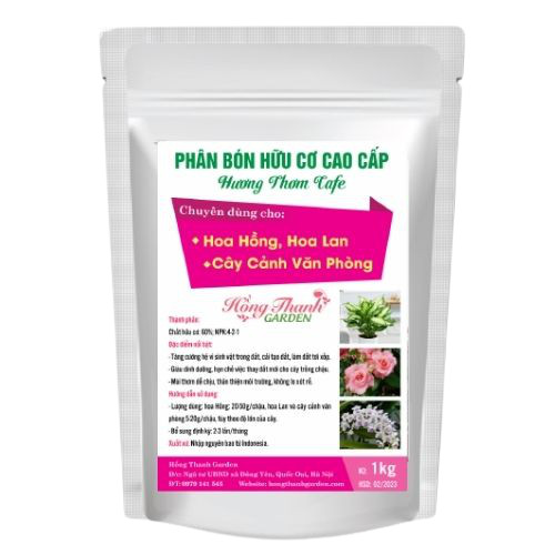 Phân Bón Hữu Cơ Cao Cấp Hương Thơm Cafe Chuyên Dùng Cho Hoa Lan, Hồng, Cây Cảnh Văn Phòng, Cây Nội Thất
