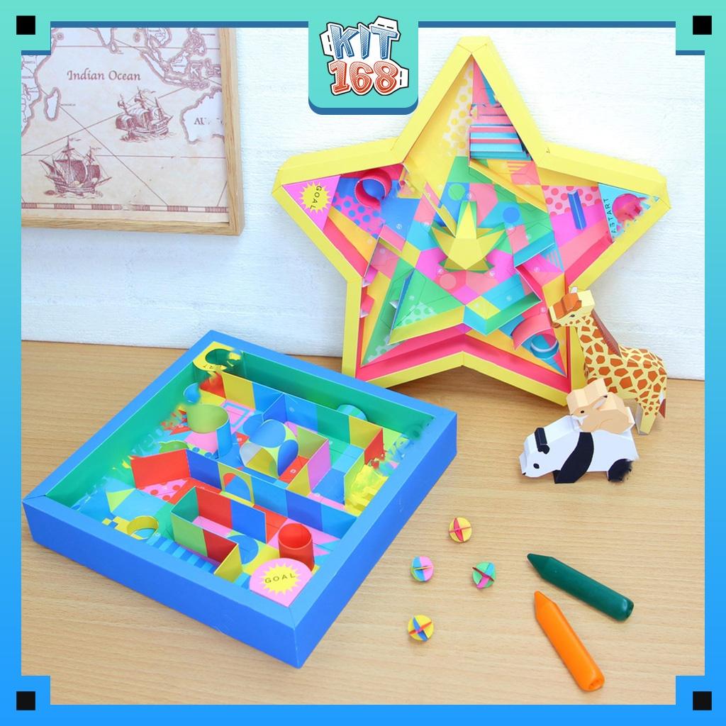 Mô hình giấy đồ vật đồ chơi Trò chơi 3D maze hình vuông