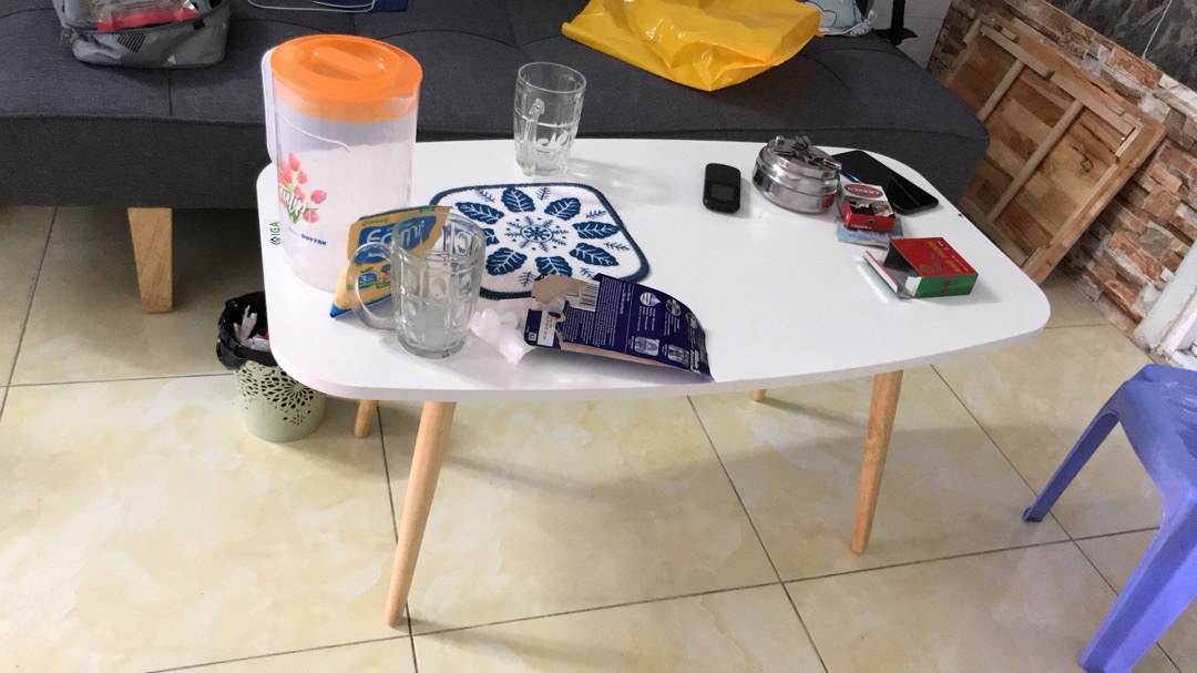 Bàn trà ngồi bệt - GP101, bàn sofa decor phòng khách đa năng phong cách hiện đại
