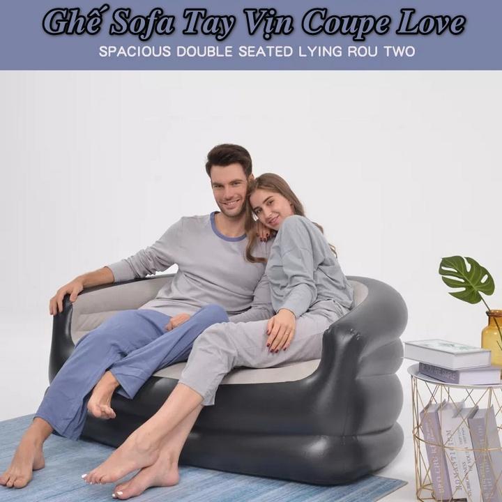 Ghế Sofa bơm hơi Tay Vịn Coupe Love ( Tặng kèm bơm điện) ️Hanrui Offical️